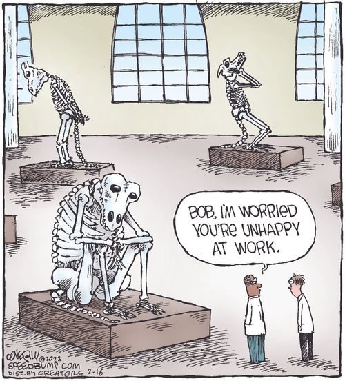 "Bob, I'm worried you're unhappy at work."