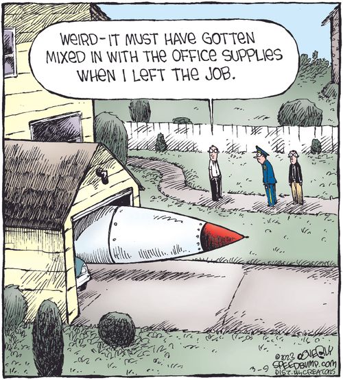 "Weird - it must have gotten mixed in with the office supplies when I left the job."