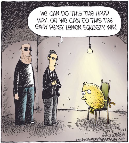 "We can do this the hard way, or we can do this the easy peasy lemon squeezy way."