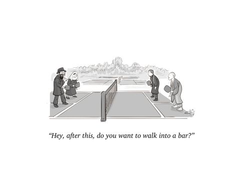 "Hey, after this, do you want to walk into a bar?"