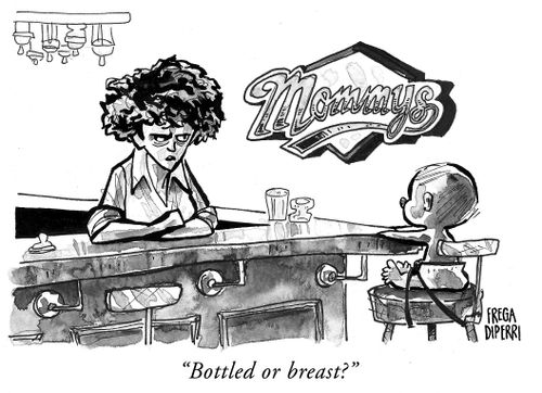 "Bottled or breast?"