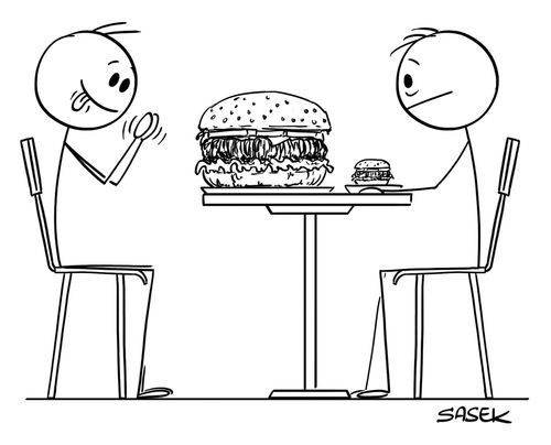 Some people get bigger burgers.