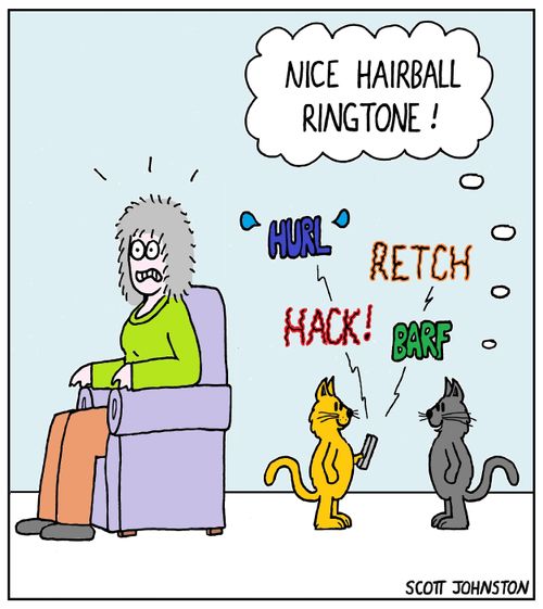"Nice hairball ringtone!"