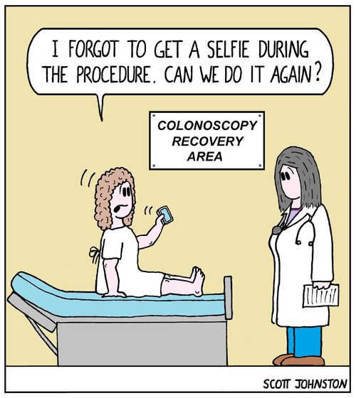 "I forgot to get a selfie during the procedure. Can we do it again?"