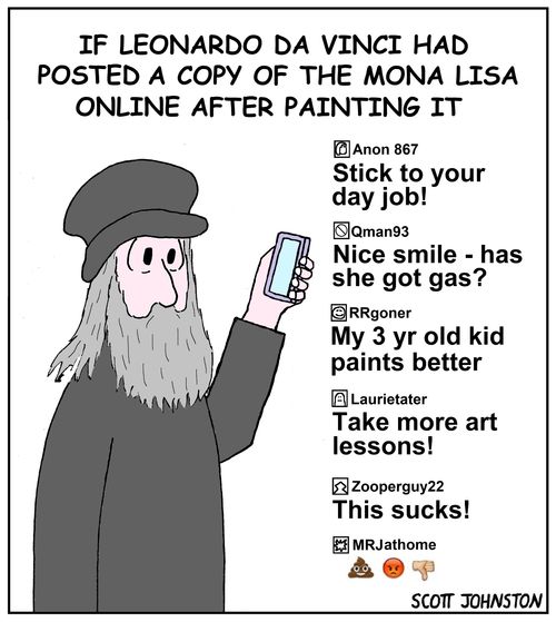 If Leonardo Da Vinci had posted a copy of the Mona Lisa online after painting it.