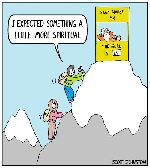 "I expected something a little more spiritual."