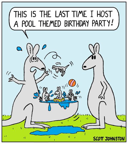 This is the last time I host a pool themed birthday party!"