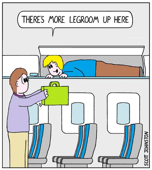 "There's more legroom up here."
