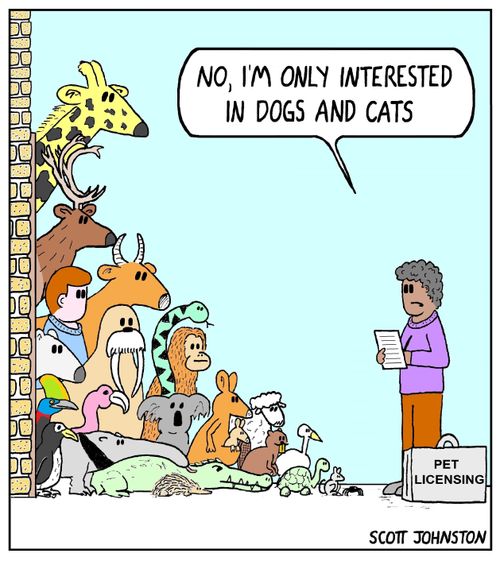 "No, I'm only interested in dogs and cats."