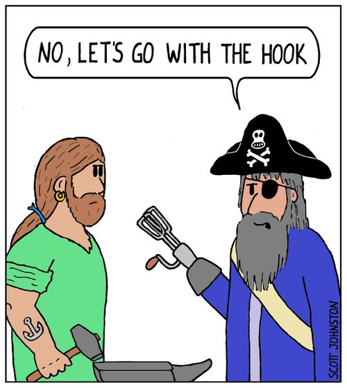"No, let's go with the hook."
