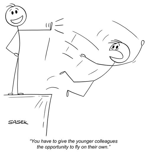 "You have to give the younger colleagues the opportunity to fly on their own."