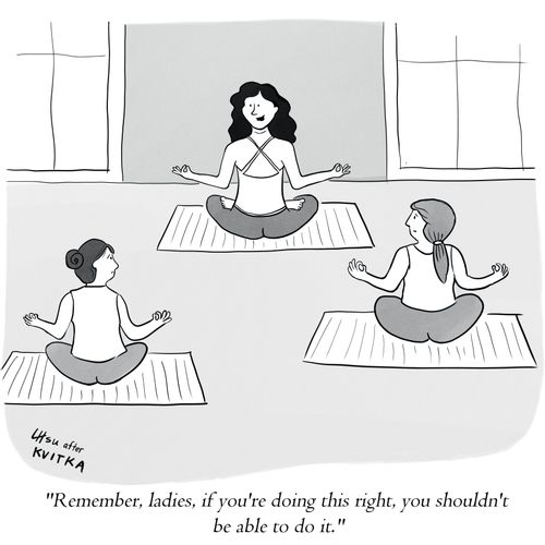"Remember, ladies, if you're doing this right, you shouldn't be able to do it."