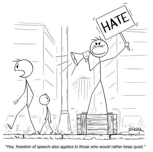 "Yes, freedom of speech also applies to those who would rather keep quiet."