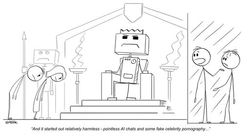 "And it started out relatively harmless - pointless AI chats and some fake celebrity pornography..."
