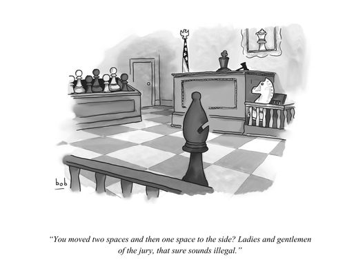 "You moved two spaced and then one space to the side? Ladies and gentlemen of the jury, that sure sounds illegal."