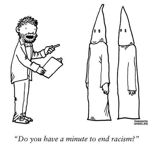 "Do you have a minute to end racism?"