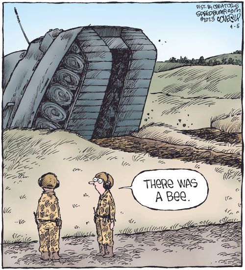 "There was a bee."