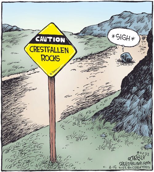Warning: Crestfallen rocks.