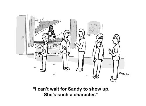 "I can't wait for Sandy to show up. She's such a character."