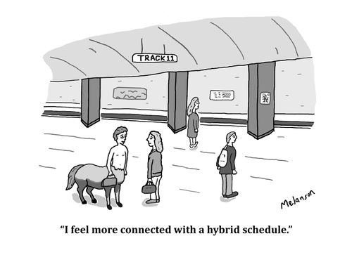 "I feel more connected with a hybrid schedule."