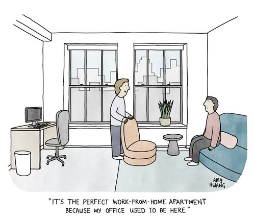 "It's the perfect work-from-home apartment because my office used to be here."