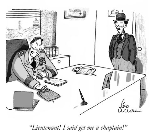 "Lieutenant! I said get me a chaplain!"