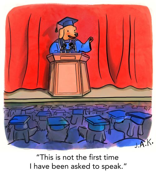 "This is not the first time I have been asked to speak."