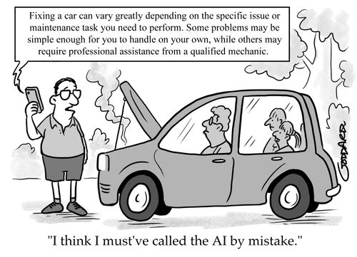 "I think I must've called the AI by mistake."