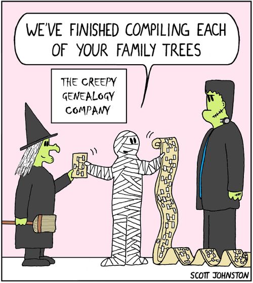 "We've finished compiling each of your family trees."