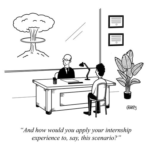 "Ad how would you apply your internship experience to, say, this scenario?"