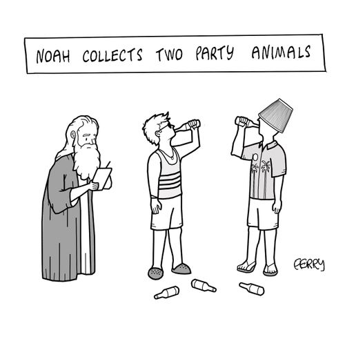 Noah collects two party animals.