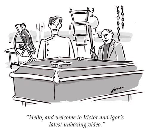 "Hello, and welcome to Victor and Igor's latest unboxing video."