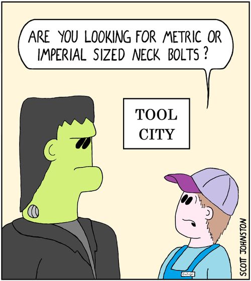 "Are you looking for metric or imperial sized neck bolts?"