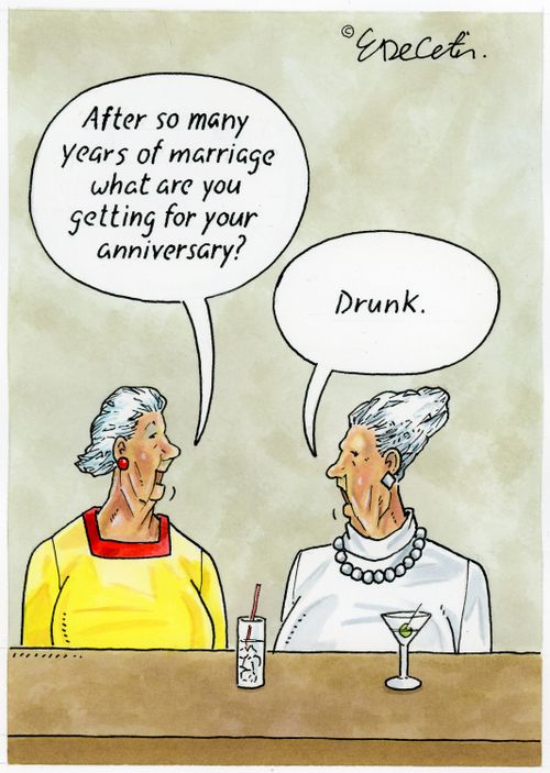 "After so many years of marriage what are you getting for your anniversary?"