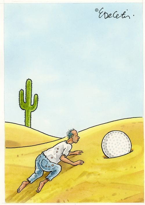 Golf Ball in the Desert
