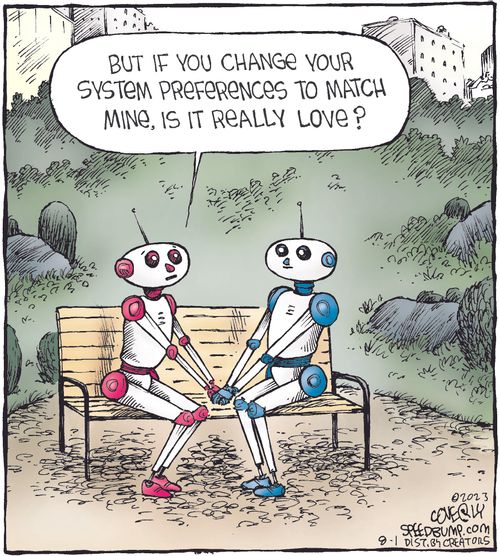 "But if you change your system preferences to match mine, is it really love?"