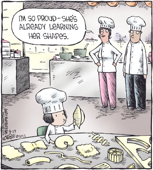 "I'm so proud - she's already learning her shapes."