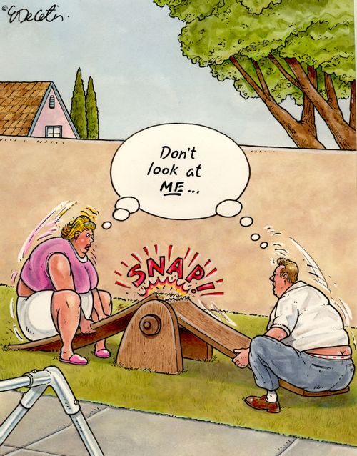 'Don't look at me...'