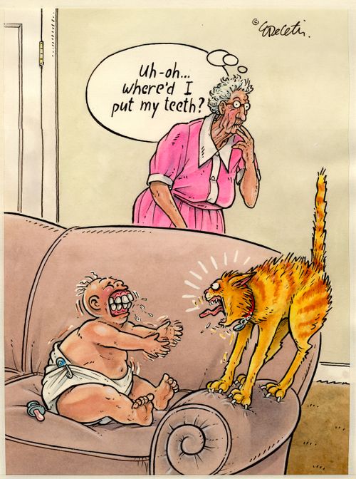 "Uh-oh....where'd I put my teeth?"