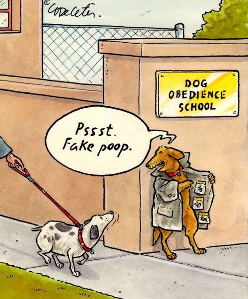 "Pssst. Fake poop."
