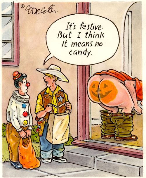 "It's festive. But I think it means no candy."