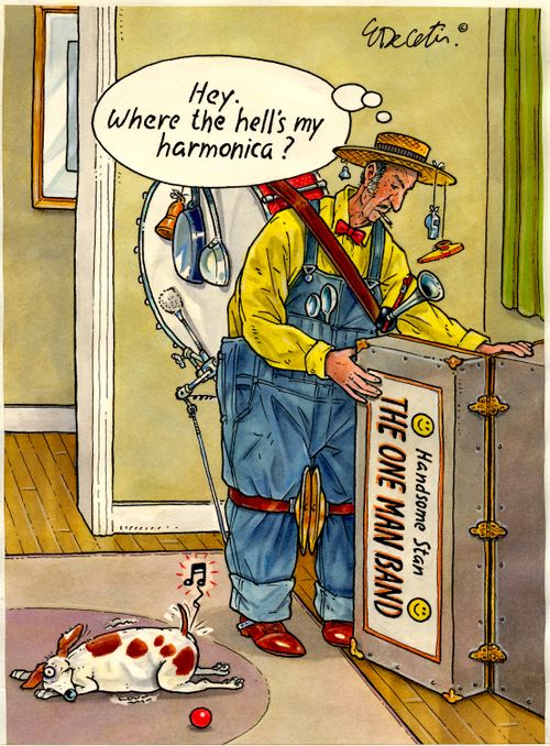 "Hey. Where the hell's my harmonica?"