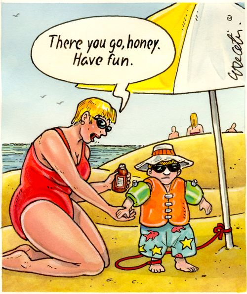 "There you go, honey. Have fun."