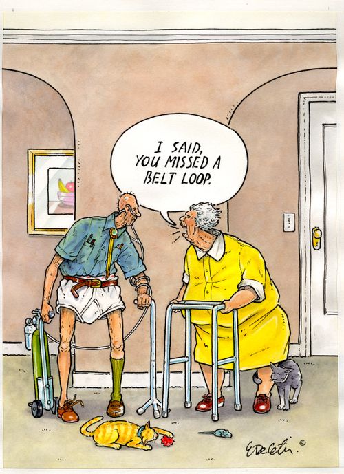 "I said, you missed a belt loop."
