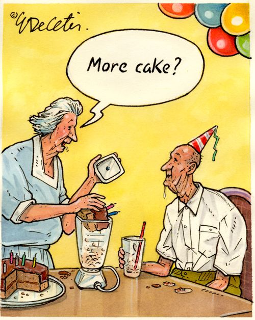 "More cake?"