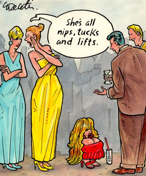 "She's all nips, tucks and lifts."