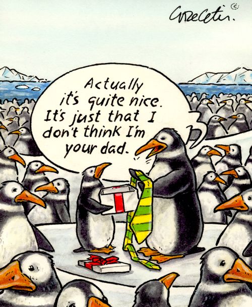 "Actually it's quite nice. It's just that I don't think I'm your dad."