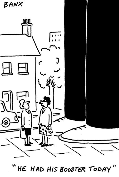 "He had his booster today."
