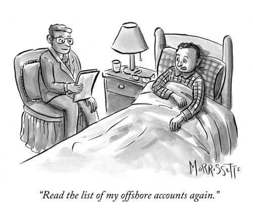 "Read the list of my offshore accounts again."