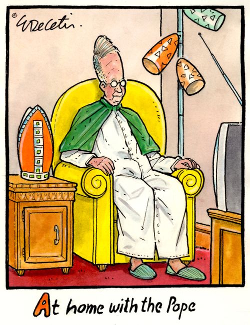 At home with the Pope.